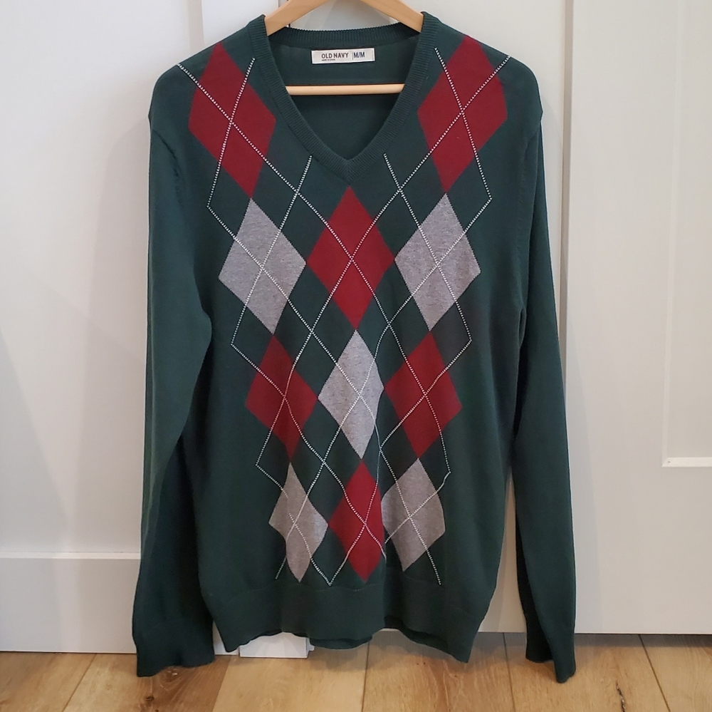 Old Navy Argyle Sweater